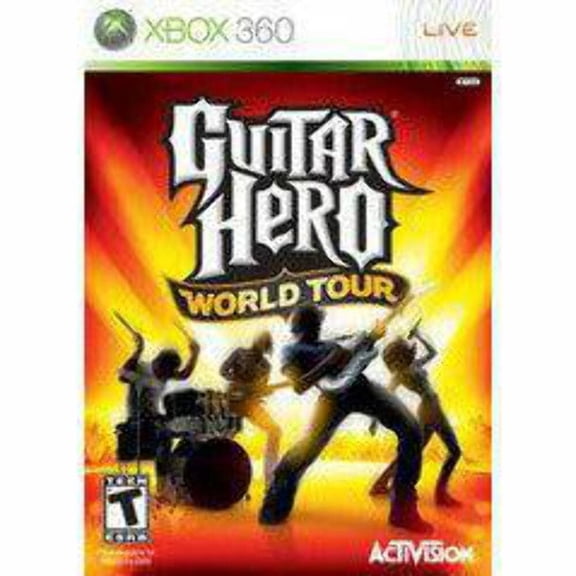 Restored Guitar Hero: World Tour Physical Music Game for Xbox, 4 Offline Players