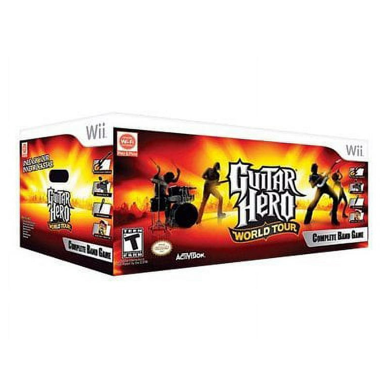 Console WII+bundle pack guitar hero world tour