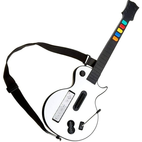 Wireless Guitar Controller for Nintendo Wii Guitar Hero World Tour-White