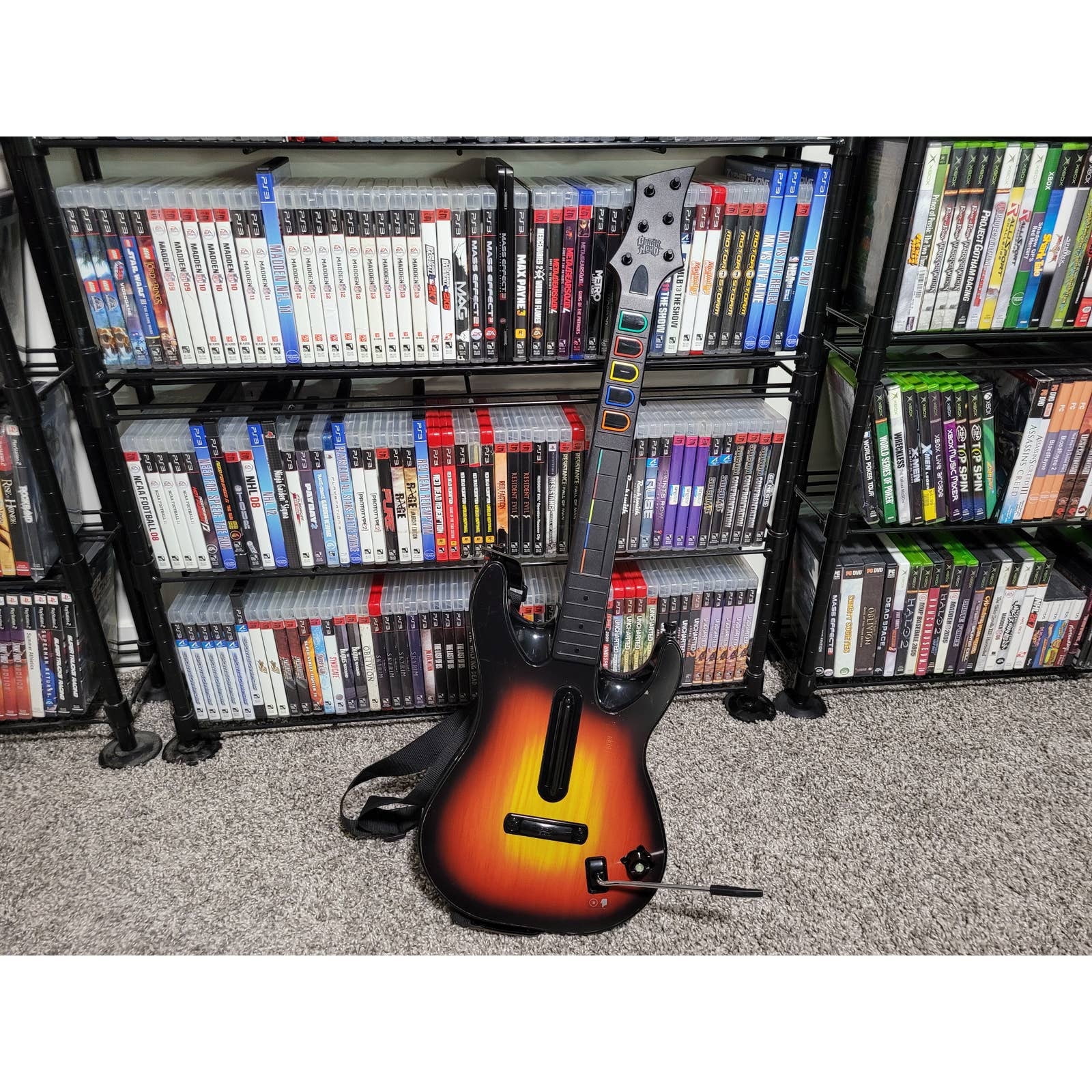 Wireless Sunburst Xbox 360 Guitar for Guitar Hero: Italy Ubuy