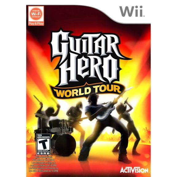Restored Guitar Hero: World Tour, by Activision, Physical Music Game, for Nintendo Wii, Parental Controls, Nintendo Wii U