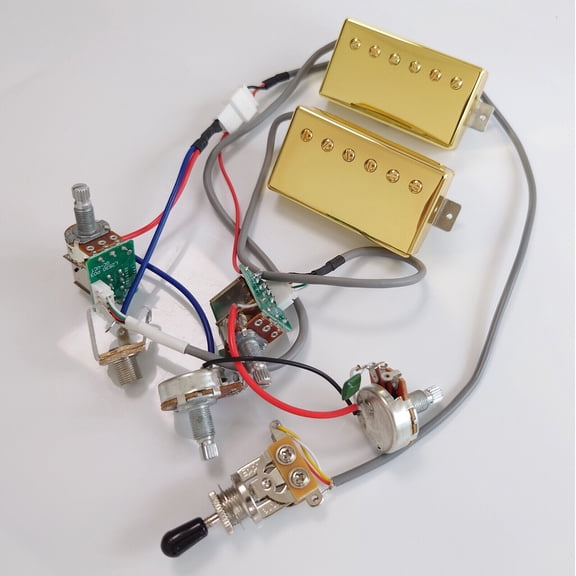 Guitar Humbucker Alnico 2 Pickups BB1&BB2 Series N/B with Wiring Harness 4C for Gibson LP Electric Guitars Replacement Parts
