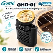 GUITTO GHD-01 Guitar Humidifier and Analog Hygrometer, Clip-On Soundhole Design