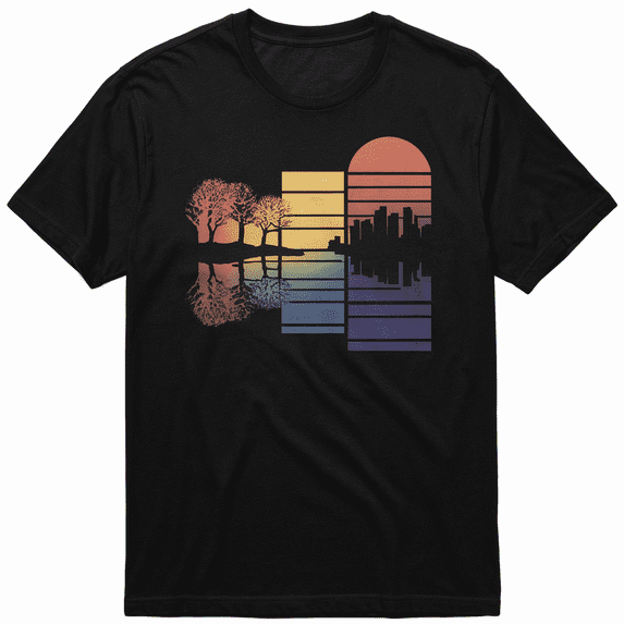 Guitar Lake Reflections Love Musician, Acoustic Guitar T-Shirt
