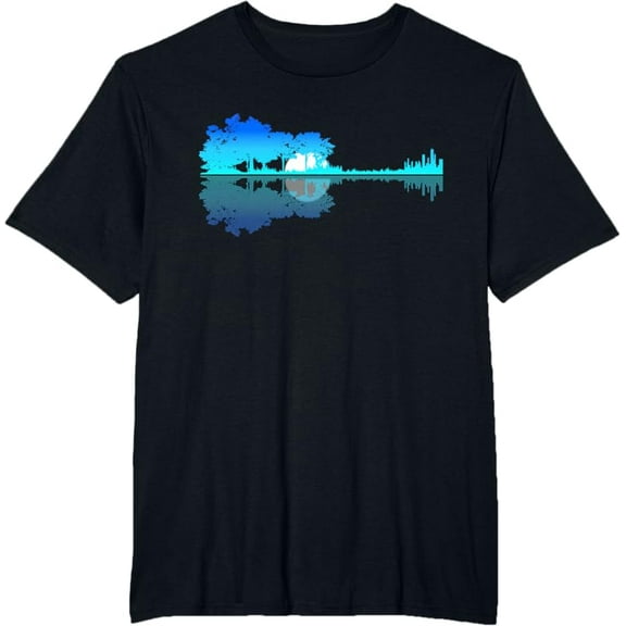 Guitar Lake Shadow Love Guitar Musician T-Shirt