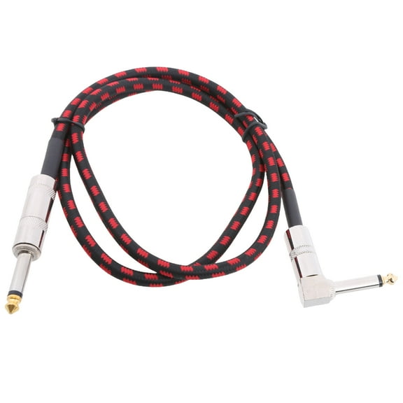 Guitar Lead Instrument Cable Noiseless Guitar Keyboard Cable Straight to Right Angle 6.5mm 1/4 to 1/4 Inch Amp Cables