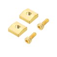 thumbnail image 1 of Guitar Locking Nut Clamp and Screws Metal Guitar String Block Nut Fittings Gold for Tremolo Bridge 6 Pack, 1 of 5