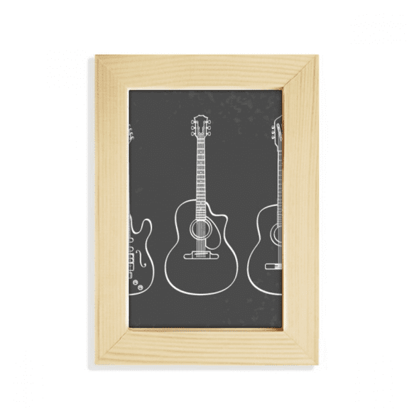Guitar Music Instruments combination Guitar Desktop Display Photo Frame Picture Art Painting 5x7 inch