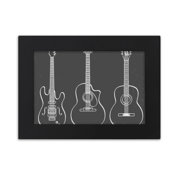 Guitar Music Instruments combination Guitar Desktop Photo Frame Ornaments Picture Art Painting
