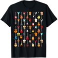thumbnail image 1 of Guitar Musical Instrument Guitar Lover Musician Guitarist T-Shirt men and women can wear,black,white,creative gift, 1 of 4