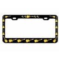 thumbnail image 1 of Guitar Musical Style Metal License Plate Frame Personalized/Car Accessories Car Tag Holder Cover (Black/Yellow), 1 of 2
