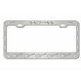 thumbnail image 1 of Guitar Musical Style Metal License Plate Frame Personalized/Car Accessories Car Tag Holder Cover (Chrome/Silver), 1 of 2