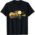 thumbnail image 1 of Guitar Nature Moon Retro Style Guitarist Acoustic Guitar T-Shirt, 1 of 4