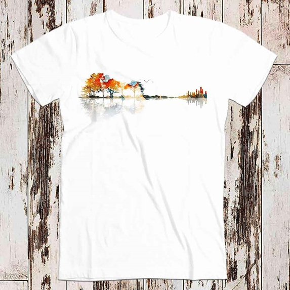 Guitar Nature Punk Rock Music Band Retro Vintage Top Tee Funny Cool T Shirt Men Women Unisex 80s Vintage Style 8018