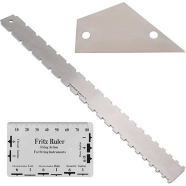 Guitar Neck Notched Straight Edge Ruler Fret Leveling String Actions Gauge Ruler