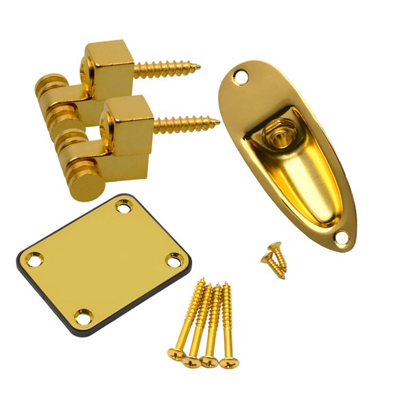 Guitar Neck Plate Bass Joint Reinforcement Gold Plated Metal Upgrade for Electric Guitar Players