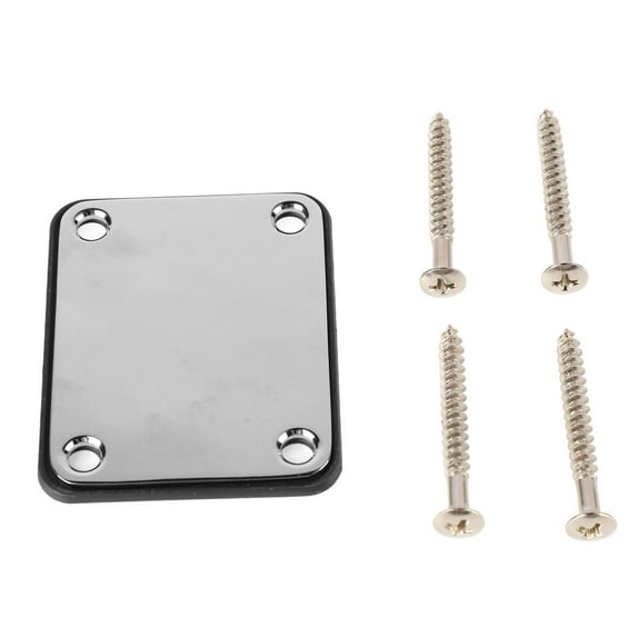 Guitar Neck Plate Metal Shim 4 Holes Reinforcement Board Instrument Accessory for Replacement