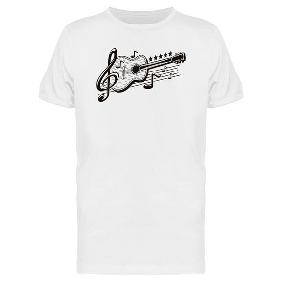 Guitar Notes T-Shirt Men -Image by Shutterstock, Male x-Large