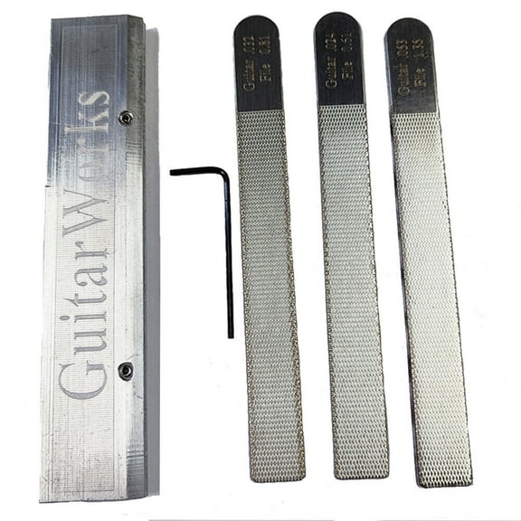 Guitar Nut Files and Fret Crowning Tool Set 4PCS Steel Luthier Repair Kit USA