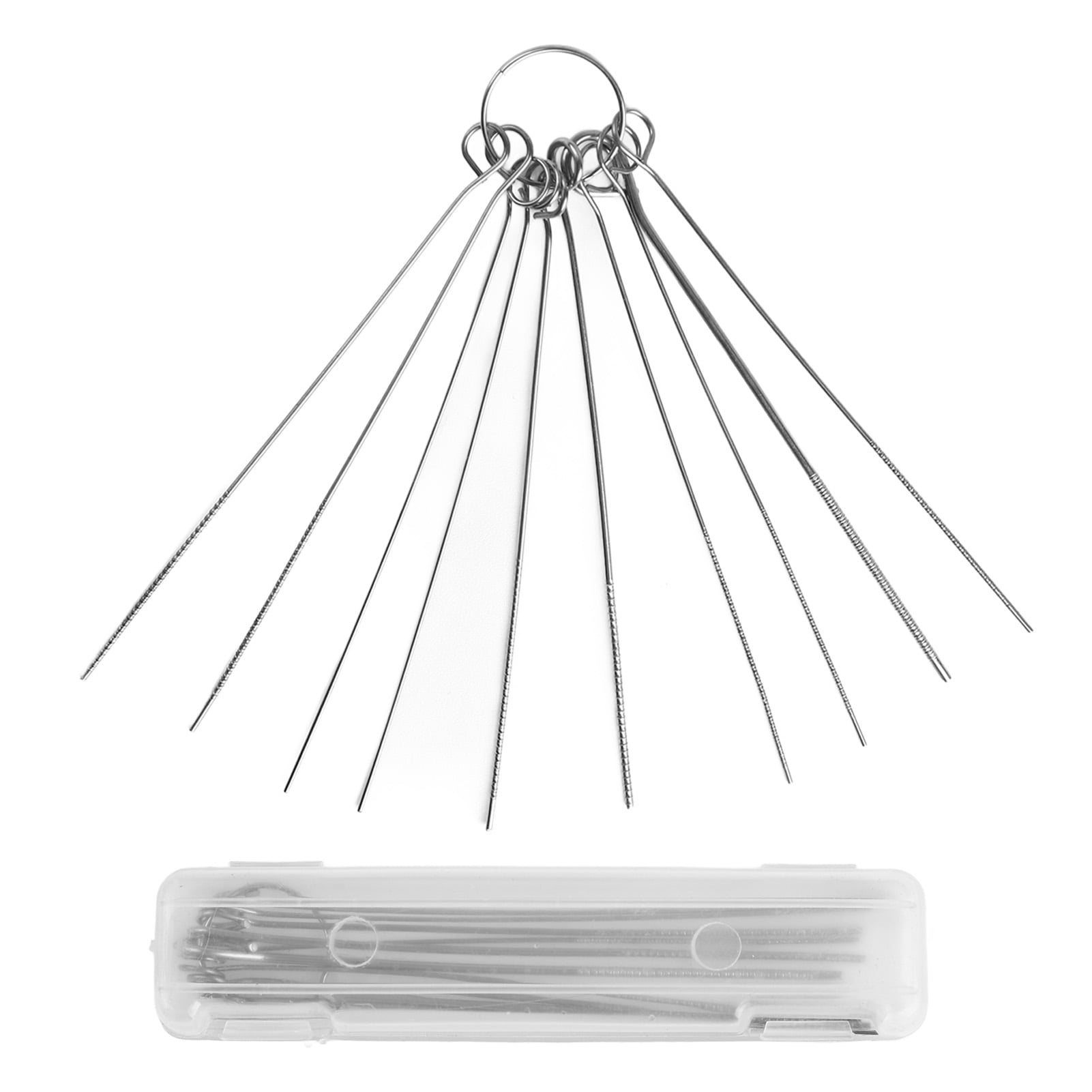 Guitar Nut Slotting File Kit Metal Clear Pattern 10 Rods Portable Guitar Nut Slot Polish