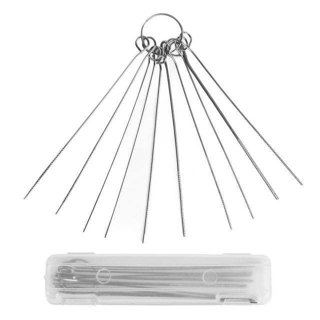 Guitar Nut Slotting File Kit Metal Clear Pattern 10 Rods Portable Guitar Nut Slot Polish