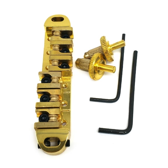 Guitar O-Matic Roller Saddle Bridge with Wrench Set Replacement Parts LP 6 String Electric Guitar Bridge