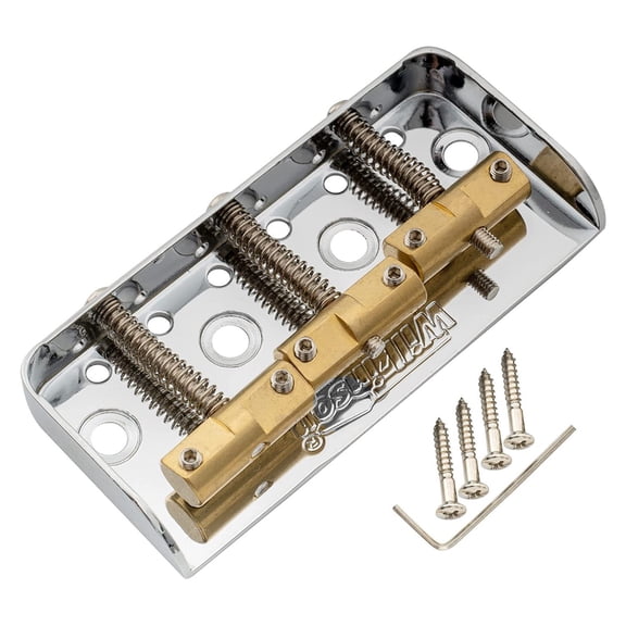 Guitar Parts WILKINSON Ashtray Bridge WTB Telecaster Brass Saddle Chrome Short