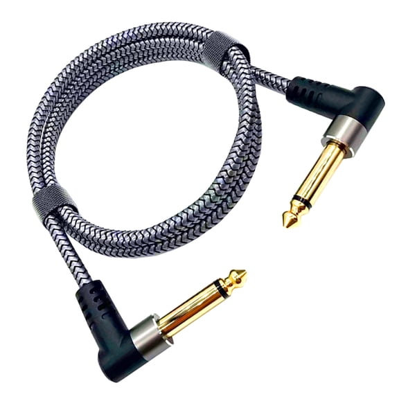Guitar Patches Cables Right Angles Nylons Braiding Sound Cable Connecting Guitar Pedal Instrument Cable for Amplifier