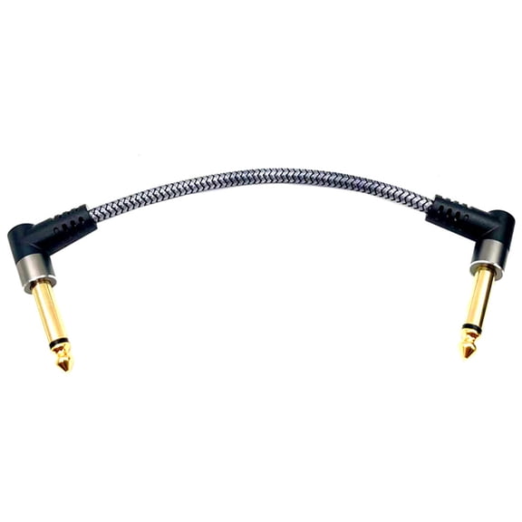 Guitar Patches Cables Right Angles Nylons Braiding Sound Cable Connecting Guitar Pedal Instrument Cable for Amplifier