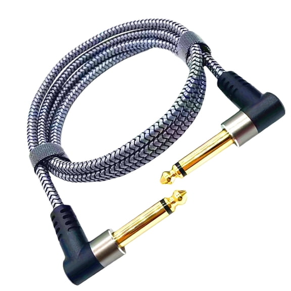 Guitar Patches Cables Right Angles Nylons Braiding Sound Cable Connecting Guitar Pedal Instrument Cable for Amplifier