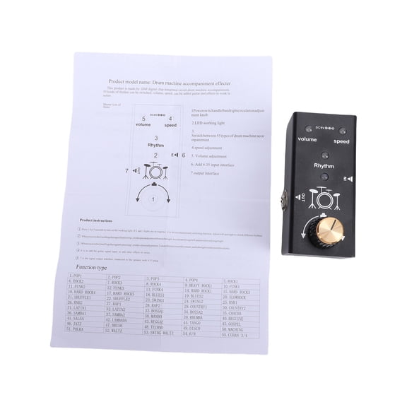 Looper Pedal for Electric Guitar Guitar Guitar Effect Pedal with 55 Rhythm Patterns Speed and Volume Control for Electric Guitar Bass