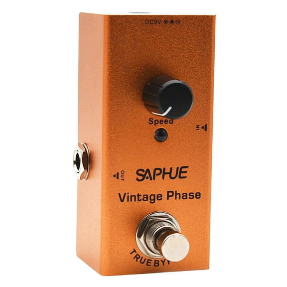 Guitar Pedal, Mini Compact with Metal Shell, with , 9V DC Portable Lightweight Parts for Electric Guitar Bass for Vintage Phase