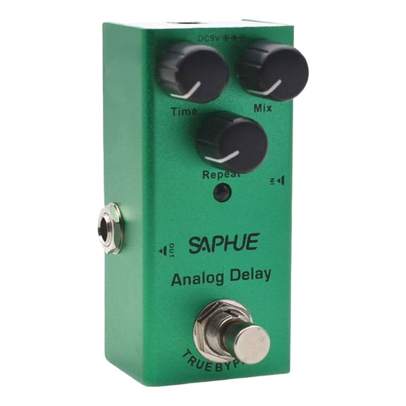 Guitar Pedal, Portable Mini Parts, Compact, with Metal Shell Lightweight 9V DC with Guitar Effect Pedal for Electric Guitar Bass for Analog Delay