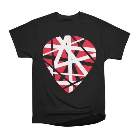 Guitar Pick 80s Classic Rock Red VH T-Shirt Tee Gift For Him Merch For Her Apparel For Fri