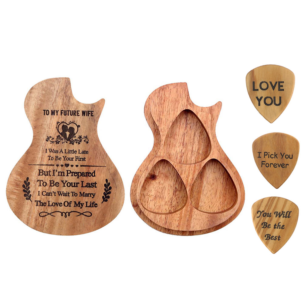 Guitar Pick Case Guitar Pick Holder Box Engraved Guitar Pick Guitar