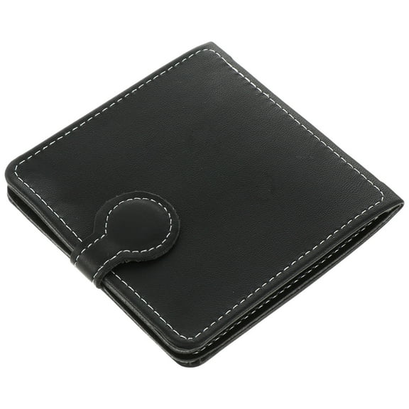 Guitar Pick Holder Case for Storage Portable and Lightweight Black PU 12 Pieces Capacity