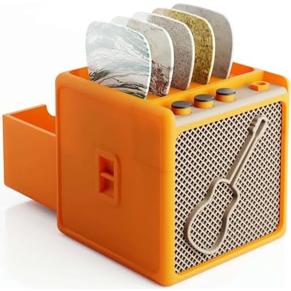 Guitar Pick Display Holder - Stylish Organizer for Music Enthusiasts and Musicians (Orange)