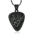 thumbnail image 1 of Guitar Pick Urn Necklace for Men Women Stainless Steel / Abalone Shell Music Jewelry Personalized Guitar Picks Pendant for Music Lover, 1 of 7