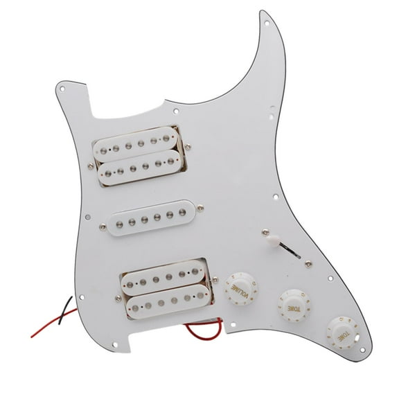 Guitar Pickguard Classic Prewired Loaded Pickguard for Electric Guitar Parts HSH white