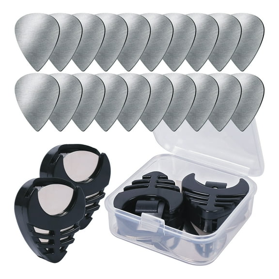 Guitar Picks 20-pcs Stainless Steel Guitar Plectrum Electric Guitar Bass Guitar Picks Plectrum Parts & Accessories