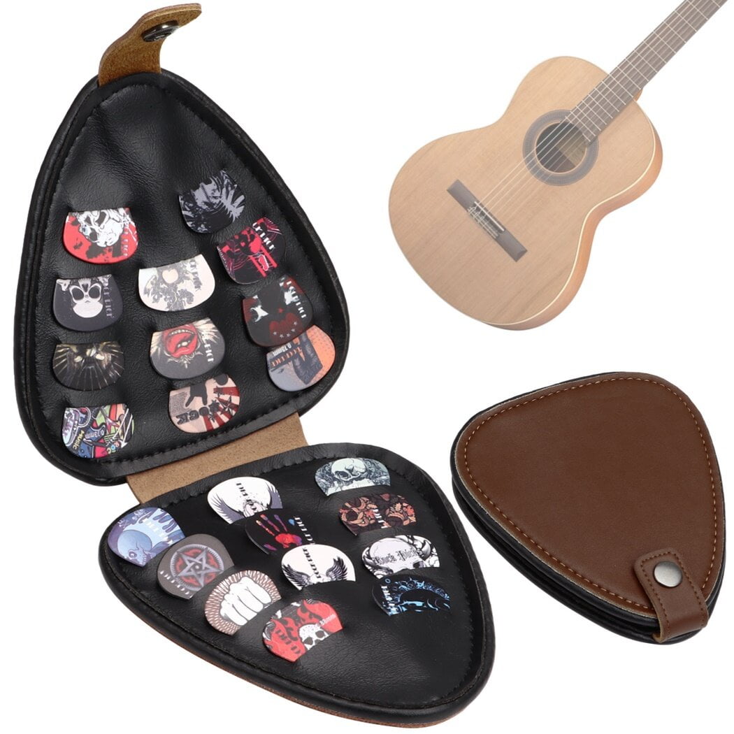 Guitar Picks Variety Pack 22Pcs Guitar Picks with Case Holder Premium Celluloid Picks for