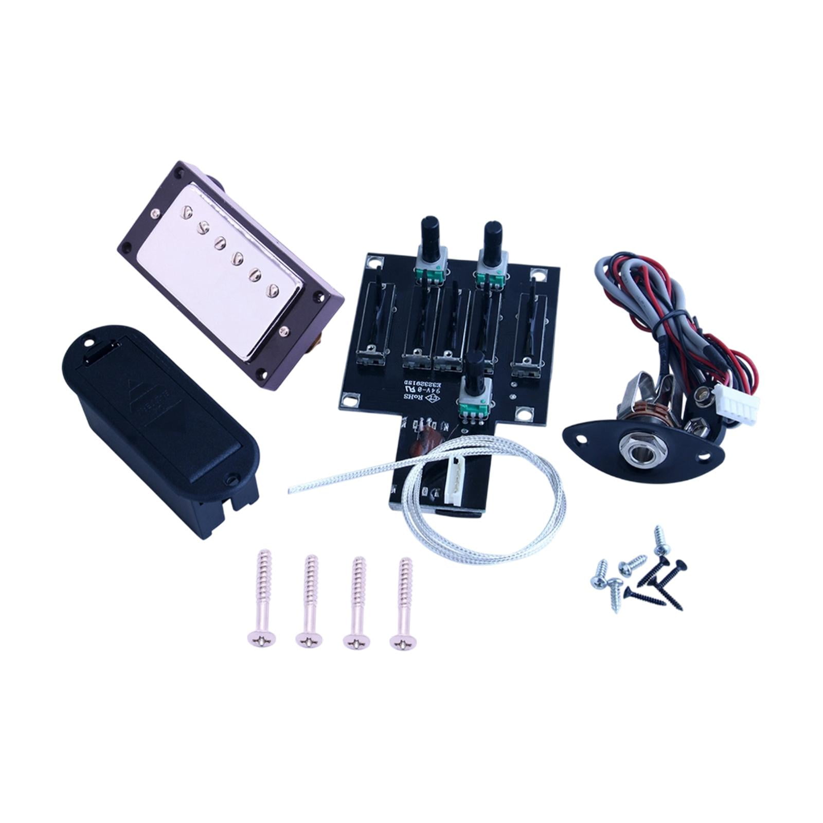 Guitar Pickup 4 Band Preamp Tuner Integrated System Lightweight Suitable for Acoustic Electric Performance