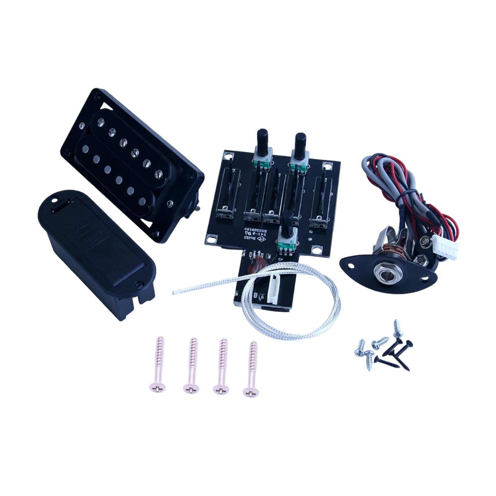 Guitar Pickup Digital Tuner Preamp Amplifier 4 Band EQ Lightweight Design for Live Studio Musicians