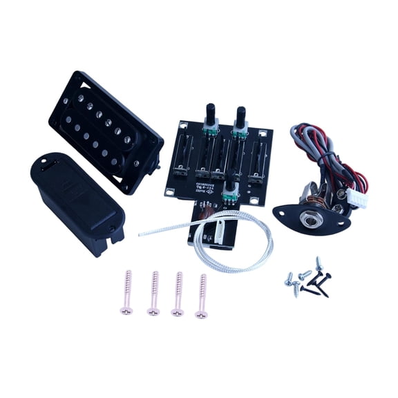 Guitar Pickup Digital Tuner Preamp Amplifier 4 Band EQ Lightweight Design for Live Studio Musicians