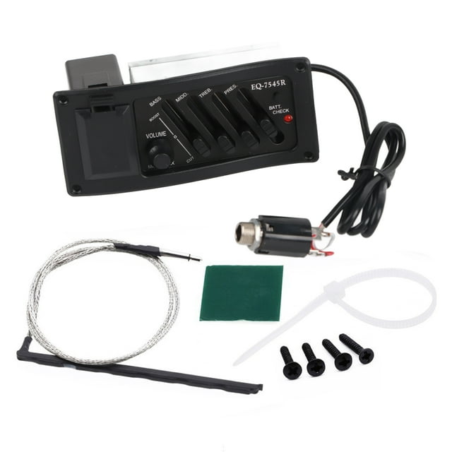 Guitar Pickup EQ Classic Wooden Acoustic Electric Box BASS MIDD TREB