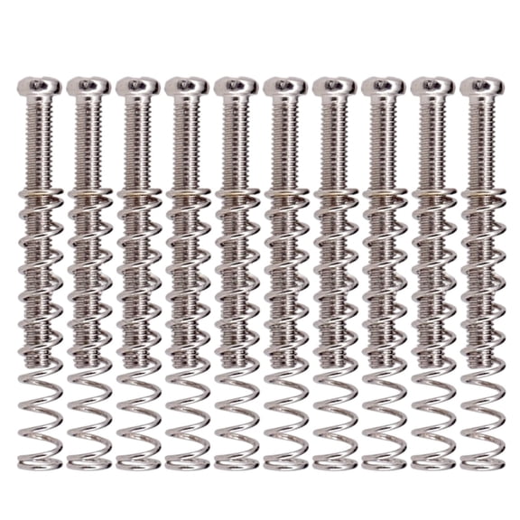 Guitar Pickup Height Adjustment Screw with Spring – Double Coil Pickup Mounting Kit for Tone Fine-Tuning – Durable Iron Repair Parts for Electric Guitar Setup
