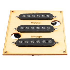 Guitar Pickup Set Black Noiseless 6 Sound Hole Electric Guitar Single Coil Pickup Set
