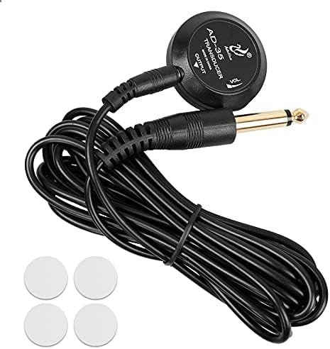 Guitar Pickup with Volume Control, Piezo Contact Microphone Transducer ...