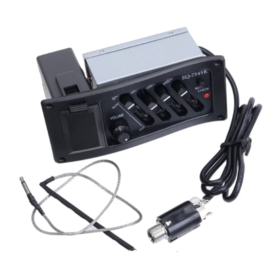 Guitar Pickups Piezo Pickup 4 Preamp Equalizers Preamp Amplifier Tuner for Guitar, Piezo Guitar Pickups