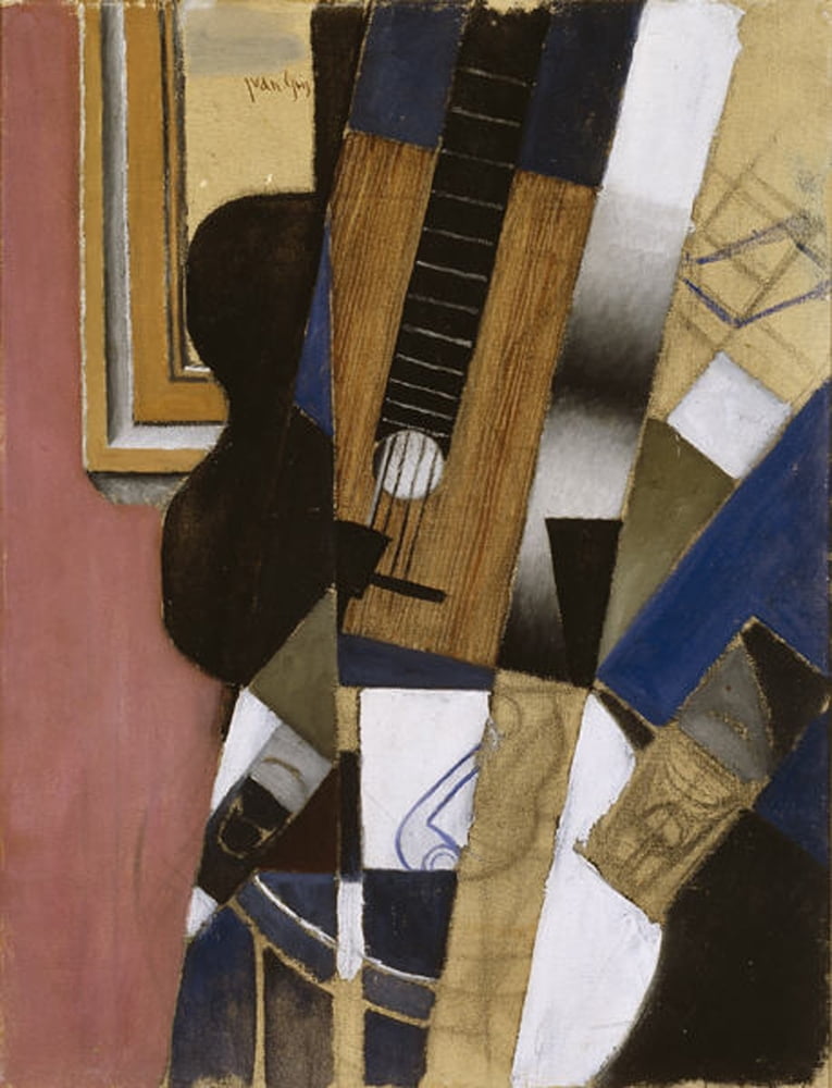 Guitar & Pipe 1913 Canvas Art - Juan Gris (18 x 24)